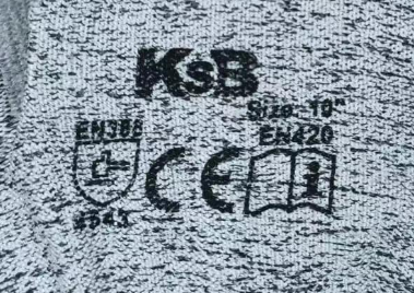 ถุงมือนิรภัย HPPE ป้องกันนั่งร้านก่อสร้าง