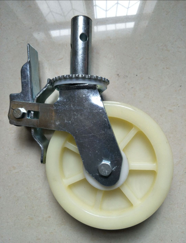 ขายร้อน 8' ยางไนลอนนั่งร้านล้อล้อพร้อมระบบเบรค