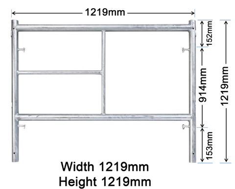 นั่งร้านโครง H เคลือบสังกะสีก่อนเคลือบผงสำหรับงานก่อสร้าง